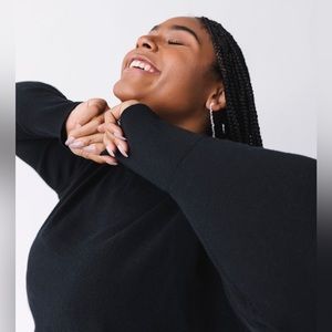 Henning Cashmere Black Pullover Sweater (3X)